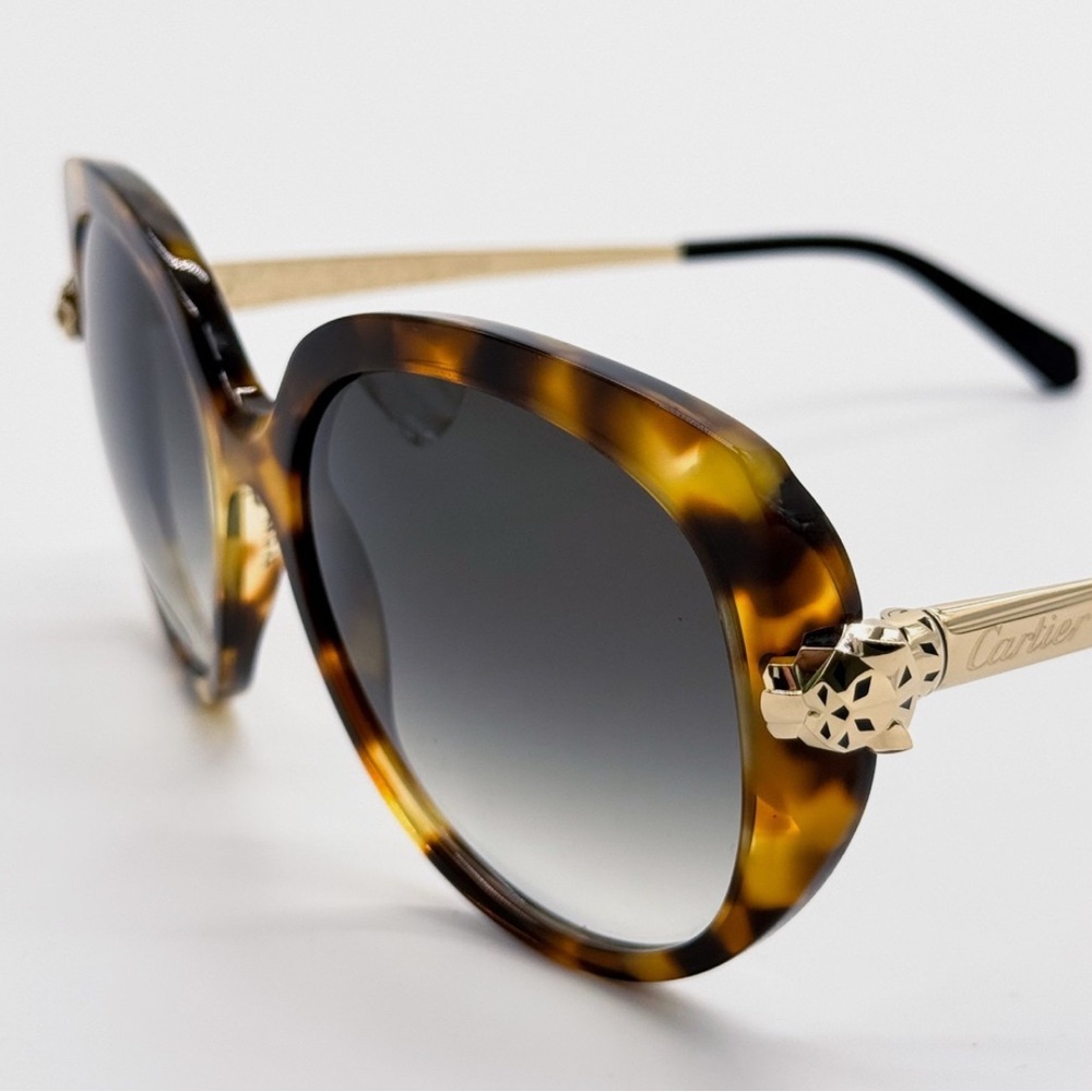 NWT Authentic Cartier Gold and Tortoise Sunglasses.